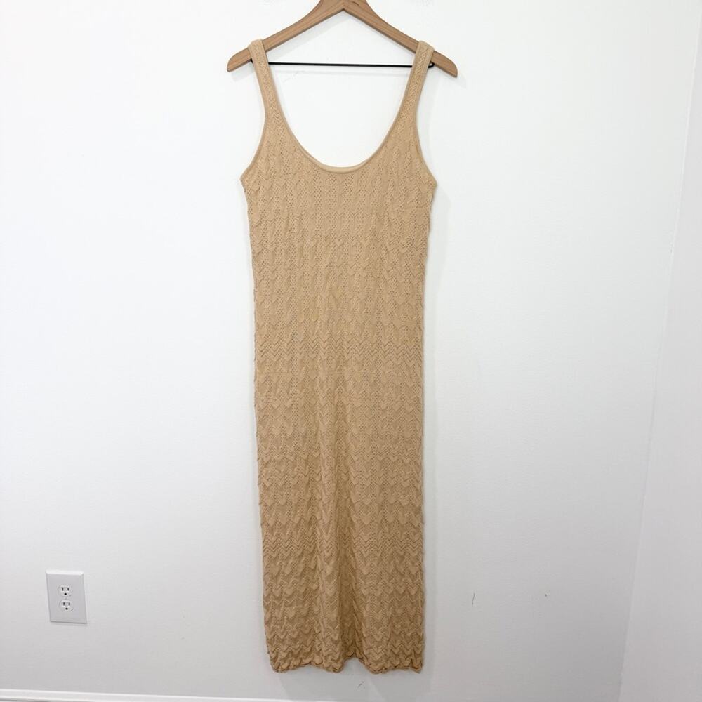 Show Me Your Mumu Tala Tank Maxi Dress Horizon Stripe Tan Knit XL - Picture 3 of 8